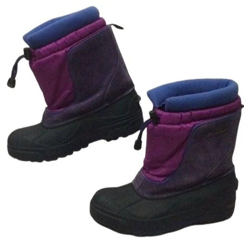 Columbia Bugabarn Jr Purple Blue Winter‎ Snow Boots BY1192-673 Kids Size 6